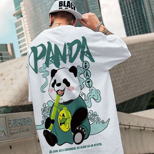 Vintage Anime Panda Oversized T-Shirt
